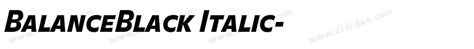 BalanceBlack Italic字体转换